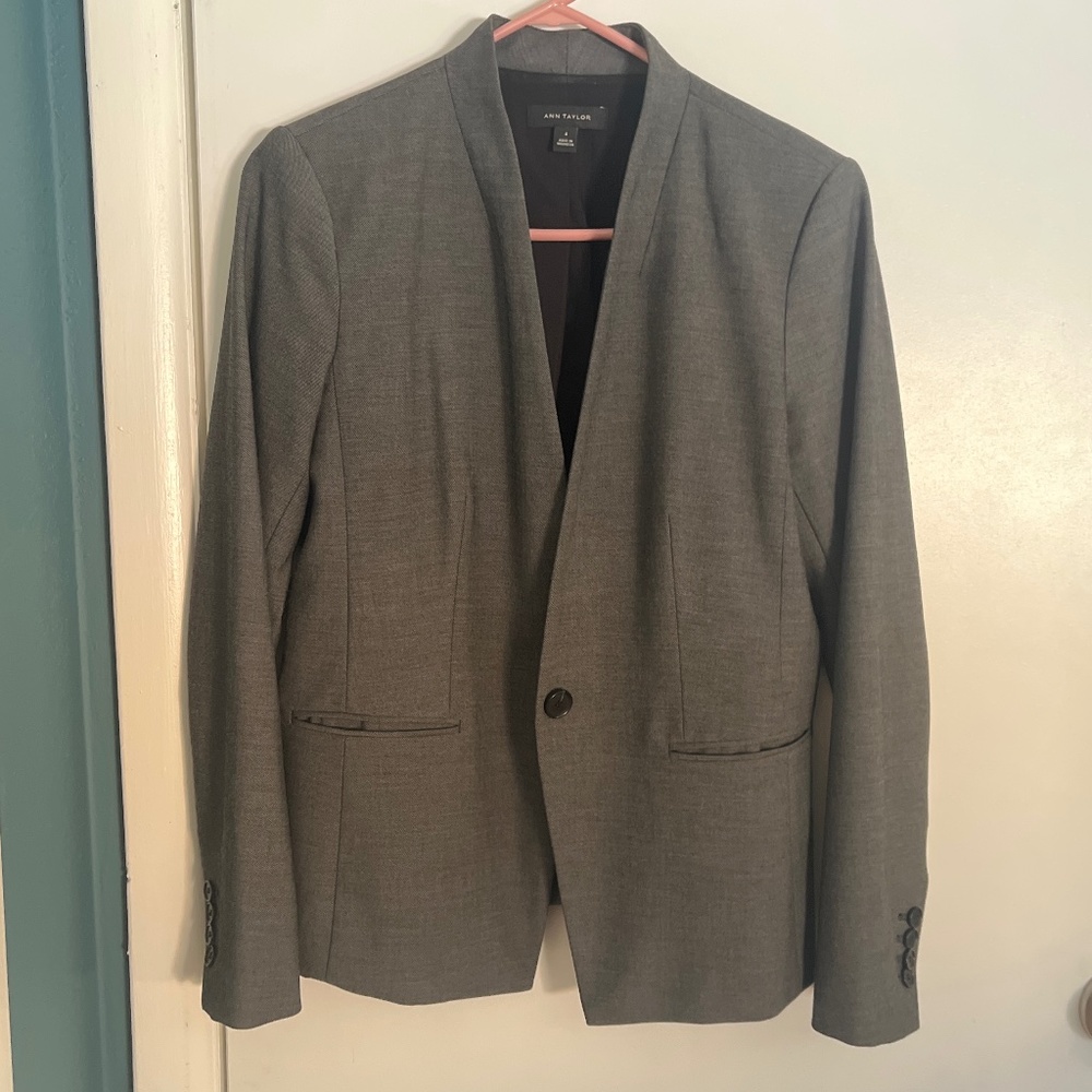 Ann Taylor Gray Blazer